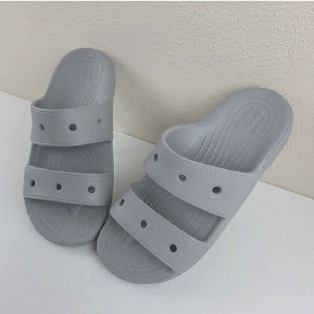 Crocs Iconic Comfort Classic Sandals Gray‎ Unisex Size Men's 4 - Women's 6